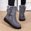 Зимняя новая женская обувь, хлопковая обувь, большой размер, высокие теплые зимние ботинки, водонепроницаемые повседневные женские ботинки на толстой подошве 2024 г.