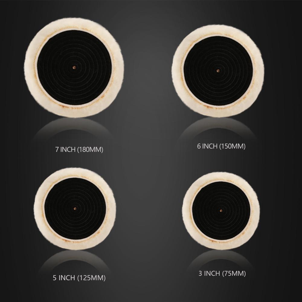 (Массовые продажи) SPTA 1/2/3/5/6/7 дюймовый тяжелый шерстяной полировальный круг для полировки с высокой плотностью ягнят для полировального станка с воском