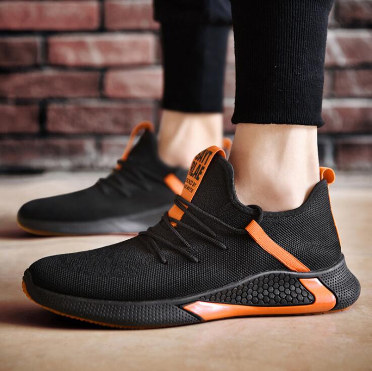 Модные новые осенние мужские кроссовки Fly плетеные дышащие спортивные кроссовки износостойкие повседневные сетчатые кроссовки H178