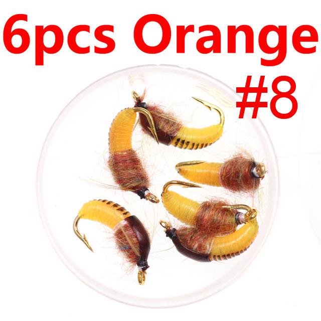 6 шт., реалистичная приманка для ловли форели, нимфа, искусственная приманка для насекомых