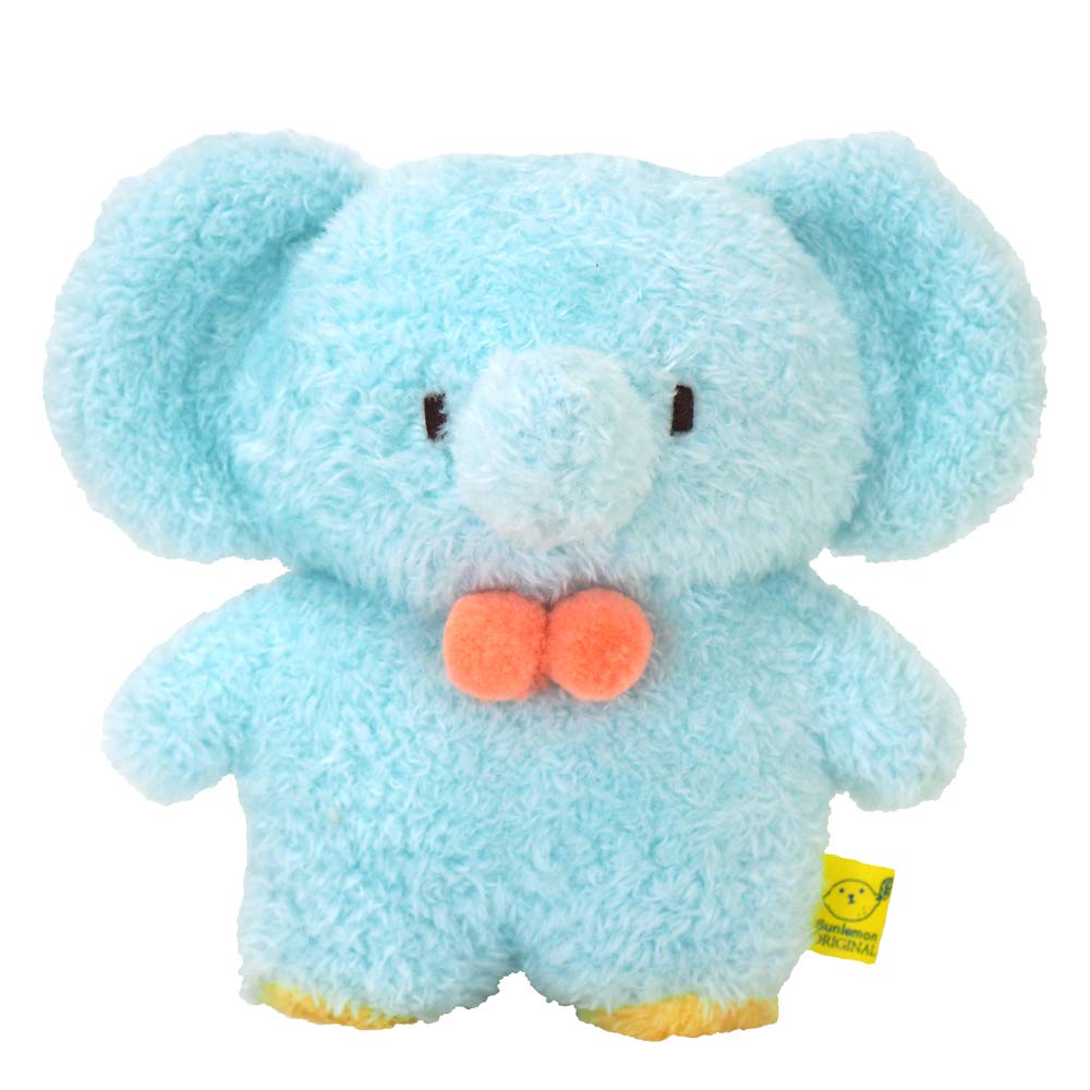SunLemon Fluffy Elephant Plush Toy, Blue, Small, 13.46 x 6.6 x 13.72 cm, Animal, P-7272