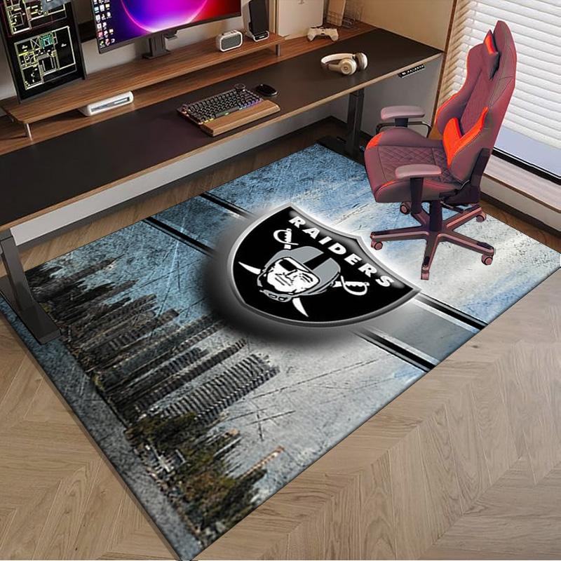 Las Vegas Raiders Area Rug for Office, Chair Rug, Decorative Carpet Livingroom Mat, Large Size Fan gifts Christmas gifts