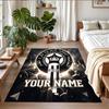 Crystal Velvet Rug Custom Name Text, Soft Non Slip Floor Mat Home DecorMorocco Football