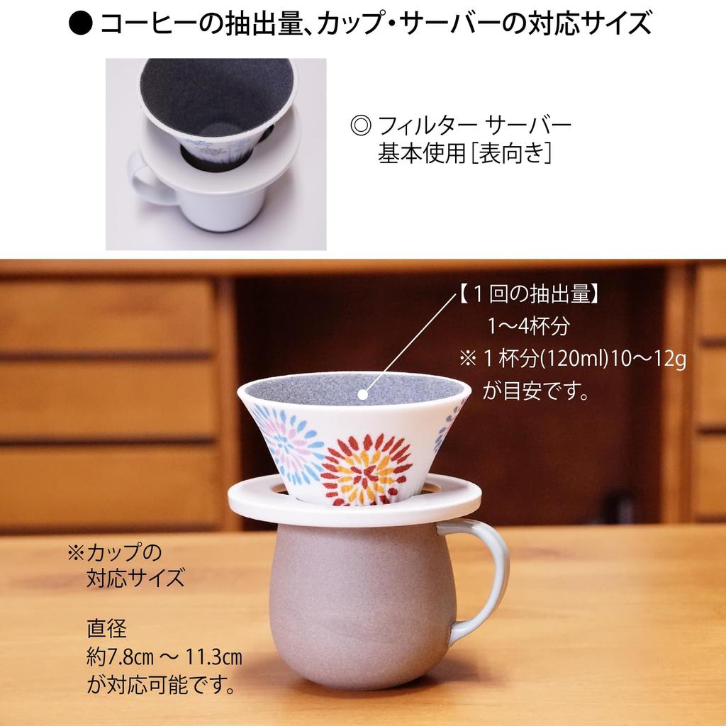 Керамический фильтр COFIL Fuji Four Seasons с сервером и блюдцем Snow (зима)