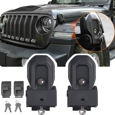 Комплект защелки капота двигателя автомобиля с замком ключа для Jeep Wrangler JL JLU Gladiator JT 4XE 2018-2023 Экстерьер