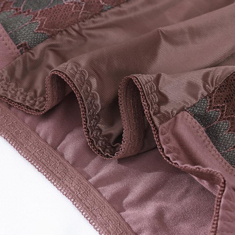 New Women Lace Flowers Panties Sexy Hollow Temptations Silk Breathable Underwear Tummy Mid Waist Butt Lift Panties Intimate Panties