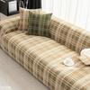 Elastic Retro Plaid Sofa Cover Luxury Dustproof All Inclusive Couch Slipcover Stretch Anti Cat Scratch Furniture Protector