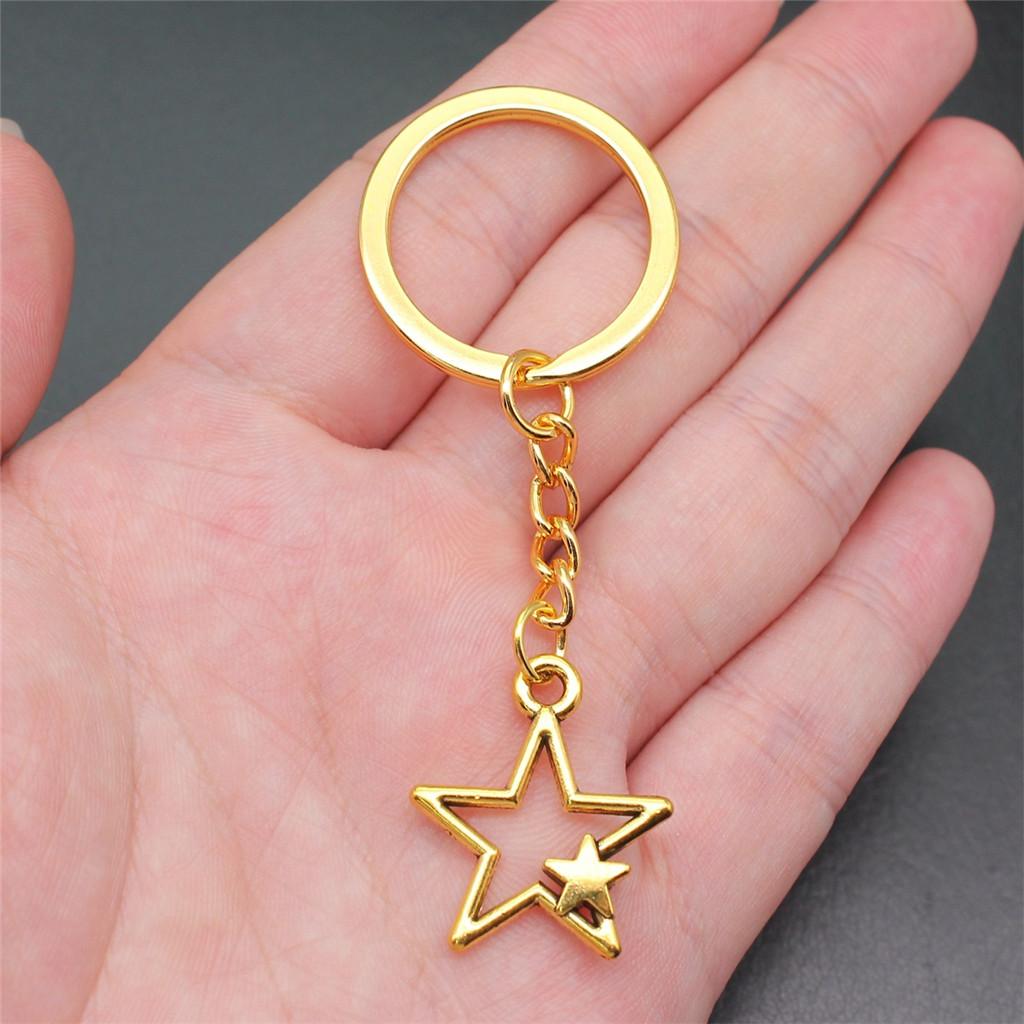 Брелок для ключей «Звезда, Луна, Пентаграмма» для мальчиков, украшения на Новый год, романтические распродажи товаров