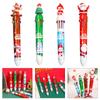 6 Pcs Cartoon Christmas Ballpoint Pen 10 In 1 Shuttle Pen Multicolor Ballpoint Pen Office School Supplies for Student