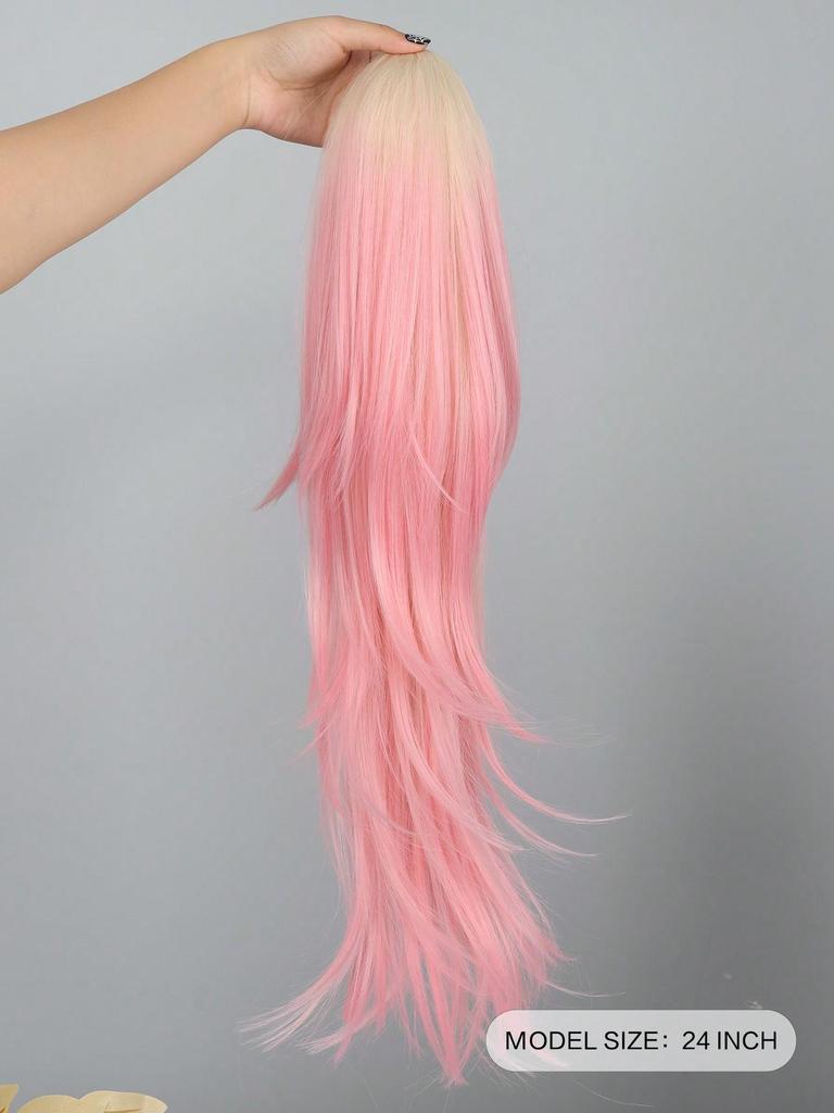 Synthetic Long Curly Layered Wavy Drawstring Pony Tail 24-inch For Women Heat Resistant Fake Hair