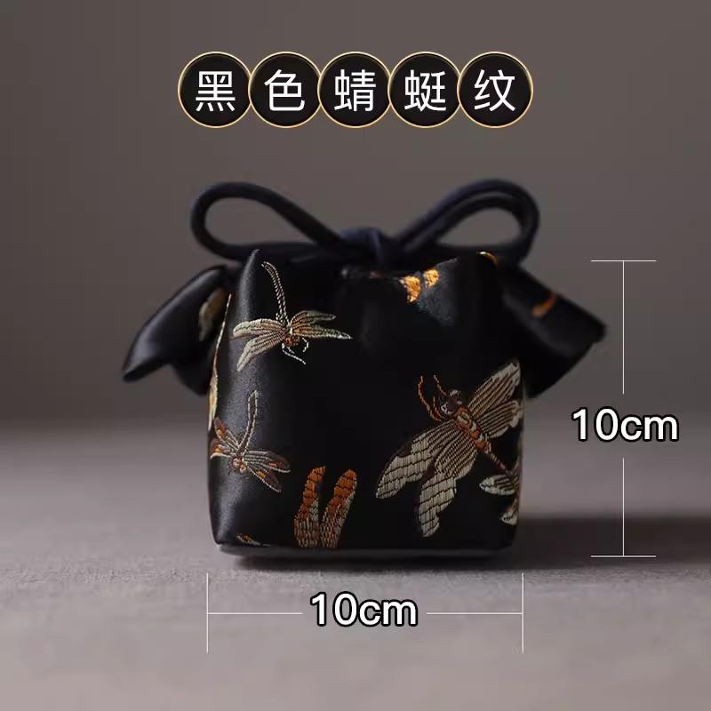 Утолщенная сумка для хранения ручной работы, дорожная сумка, чайница, чайная чашка, чайный сервиз, средняя тканевая сумка для чайника, чайный аксессуар, вышитая сумка