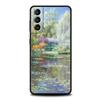 Чехол для телефона Claude Monet Art для Samsung Galaxy S24 S23 Ultra S22 S21 S20 FE 5G S10 S10E S9 Plus S8 силиконовый черный чехол-бампер