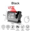 Color 180 ° Rotating LED Digital Projection Alarm Clock USB Electronic Ceiling Projector Alarm Clock Bedside Table Clock