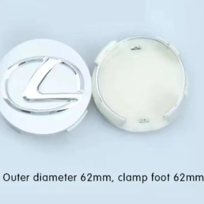 UKXU2 4Pcs 62MM Car Wheel Center Caps Hub Badge Covers For Lexus IS250 IS200 CT200h GS300 LS430 RX450h LX570 IS300 ES RX LS IS NX CT