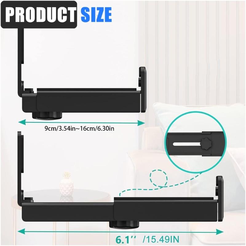 Металлический настенный кронштейн для динамика с противоскользящей силиконовой накладкой, прочная конструкция, универсальная посадка для устройств, совместимых с Bluetooth