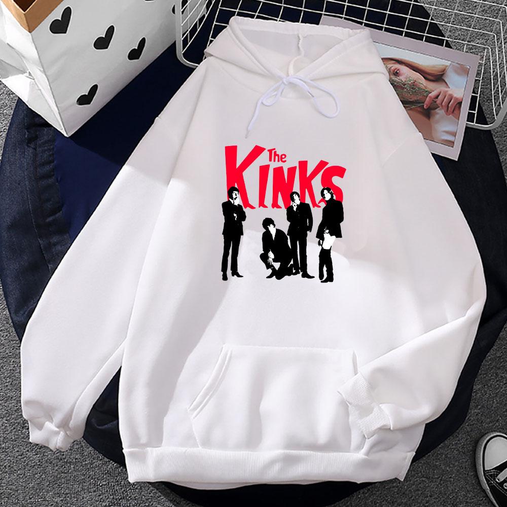 Толстовки Rock Band The Kinks С принтом Толстовки Повседневные Зимние Мягкие Толстовки Пуловеры Толстовки Хип-Хоп Уличная Одежда Графическая Одежда