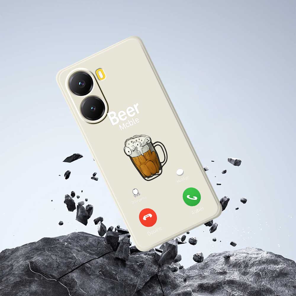 For Xiaomi Redmi Turbo 4 5G/Poco X7 Pro 5G Case Beer Pattern Printing Straight Edge TPU Phone Back Cover