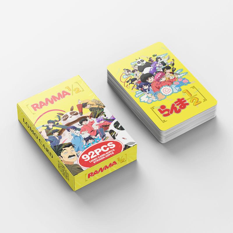 92 шт./набор Аниме Ranma HD Фото Двусторонние Карточки Ломо Мультяшные Персонажи Коллекция Открытка Подарки