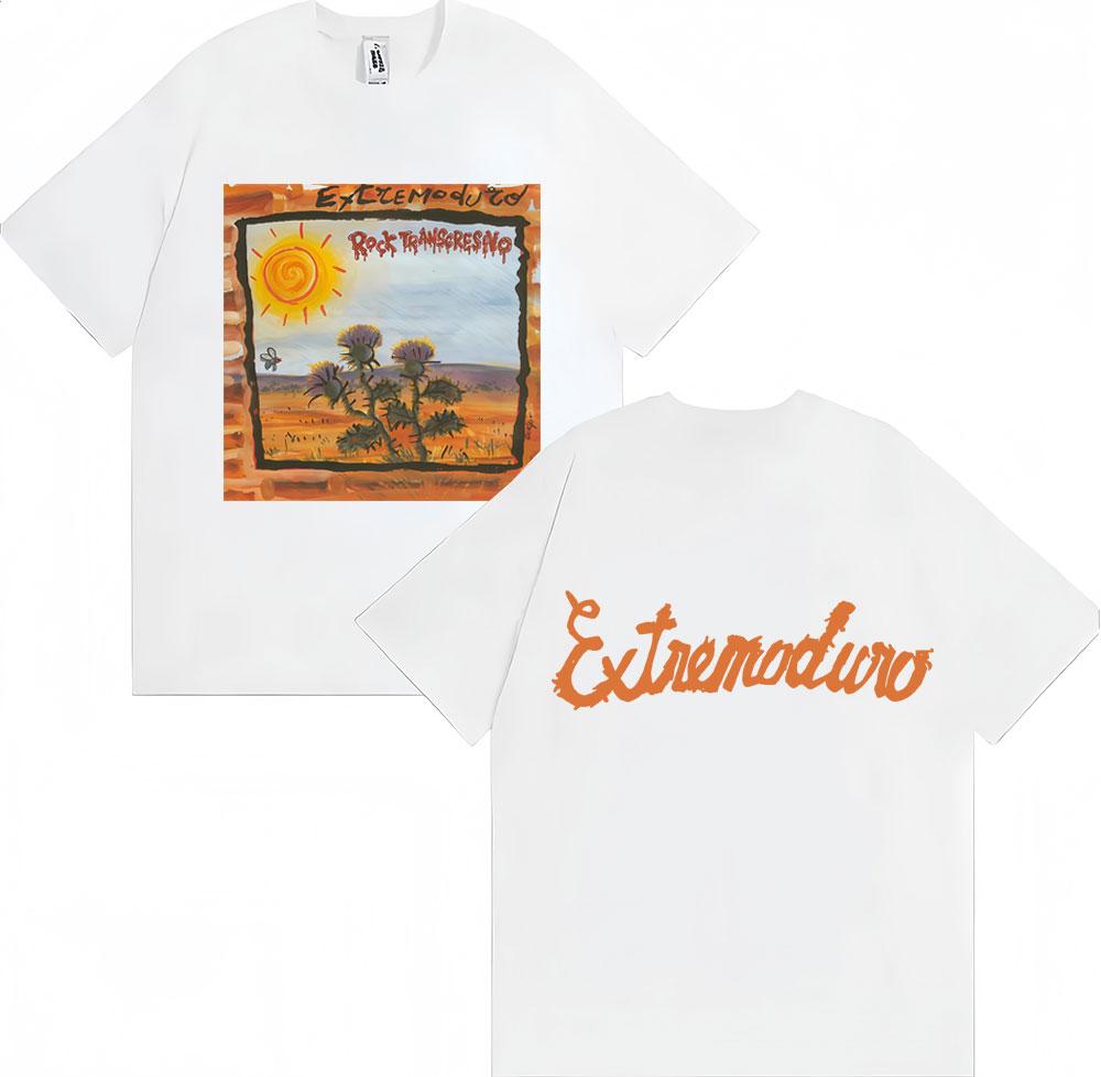 Rock Band EXTREMODURO Rock Transgresivo Album T Shirts Men Women Fashion Hip Hop Short Sleeve Loose Casual Cotton Tshirt