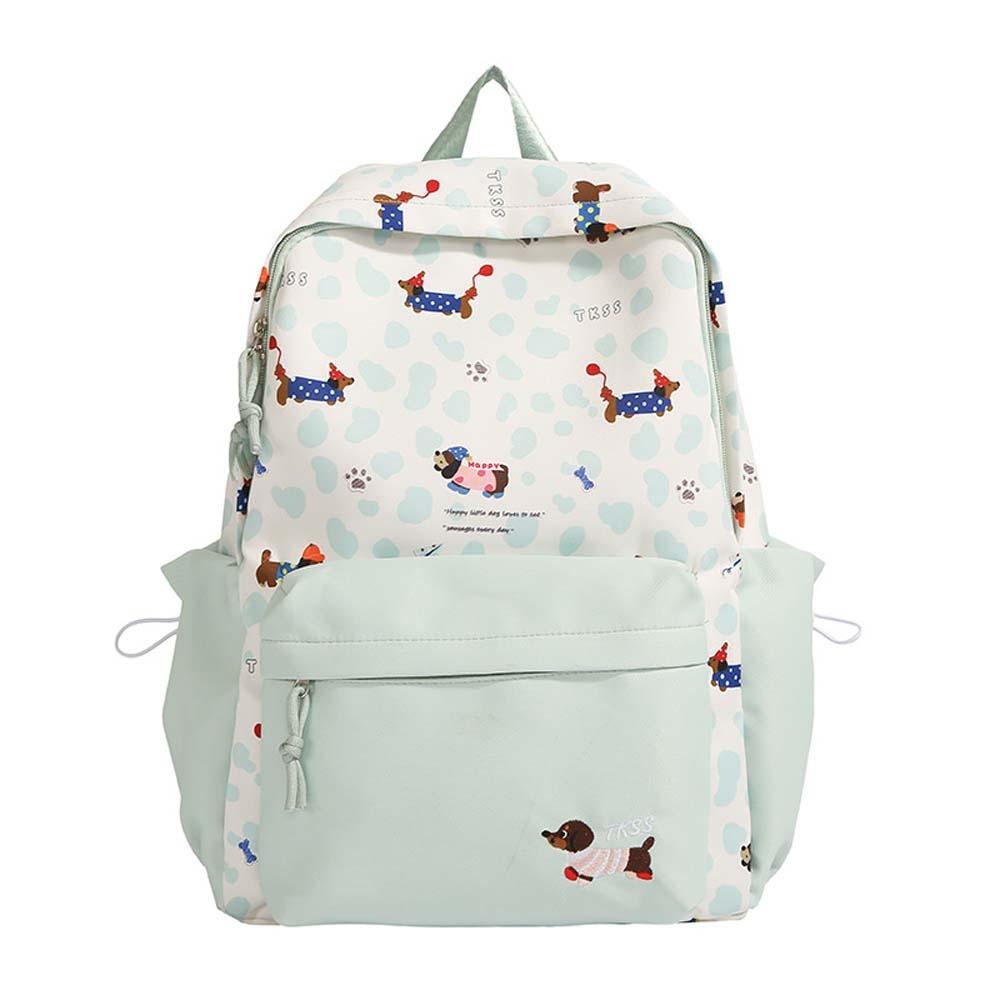 Daypack Students School Bag Casual Large Capacity Backpack Nylon Dachshund Backpack Sport
