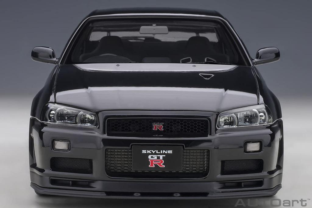 AUTOart 1/18 Scale Nissan Skyline GT-R (R34) V-Spec II Black Pearl Finished Model 77407