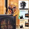 6 Blades Heat Powered Stove Fan With Cover Log Wood Burner Eco Quiet Large Air Volume Fireplace Fan Efficient Heat Distribution