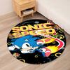 Sonic Printed Round Rug Carpet Chair Rug Area Rug Entryway Doormats,for Office Chair Living Room Bedroom Kitchen Room.