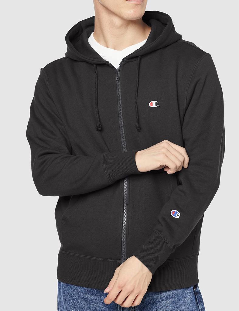 Champion Long Sleeve Cotton USA Fleece Hoodie with Embroidered Logo and Zip Hoodie C3-W104Z-090-M
