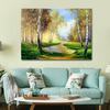 DIY Алмазная картина Полный дрель Пейзаж Береза Алмазная вышивка Пейзаж Rhinestone Painting