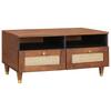 Coffee Table with Drawers 80 x 54 x 40 cm Solid Mango Wood
