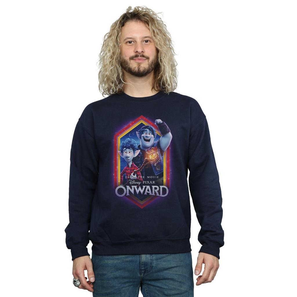 Disney Mens Onward Brothers Crest Sweatshirt