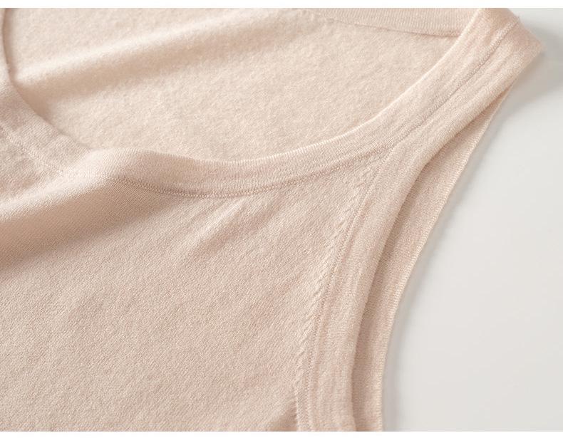 Women's Fine Spun Cashmere Camisole: Slim Fit, Sleeveless, Round Neck Tank Top