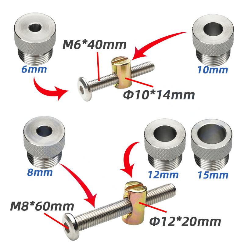 Woodworking 2 in 1 Drill Puncher Locator Cross Oblique Flat Head Puncher Screw Jig Bed Cabinet ScrewS Punch Locator