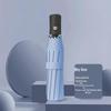 Мужской черный автоматический складной зонт с 24 спицами, с индивидуальным логотипом и защитой от УФ-лучей
