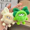 Adorable Rex Rabbit Fur Bow Plush Soot Ball Keychain & Bag Charm
