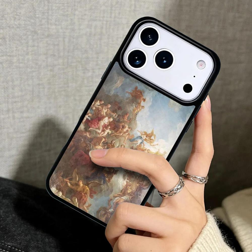 Чехол Case для iPhone 17 Air 16 Pro Max 15 Plus 11 13 Mini 14 12 Задняя крышка телефона Искусство эпохи Возрождения Картина cell