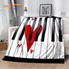 3D Dream Piano Key Music Instrument Cartoon Blanket,Soft Throw Blanket for Home Bedroom Bed Sofa Picnic Office Travel Cover Kids