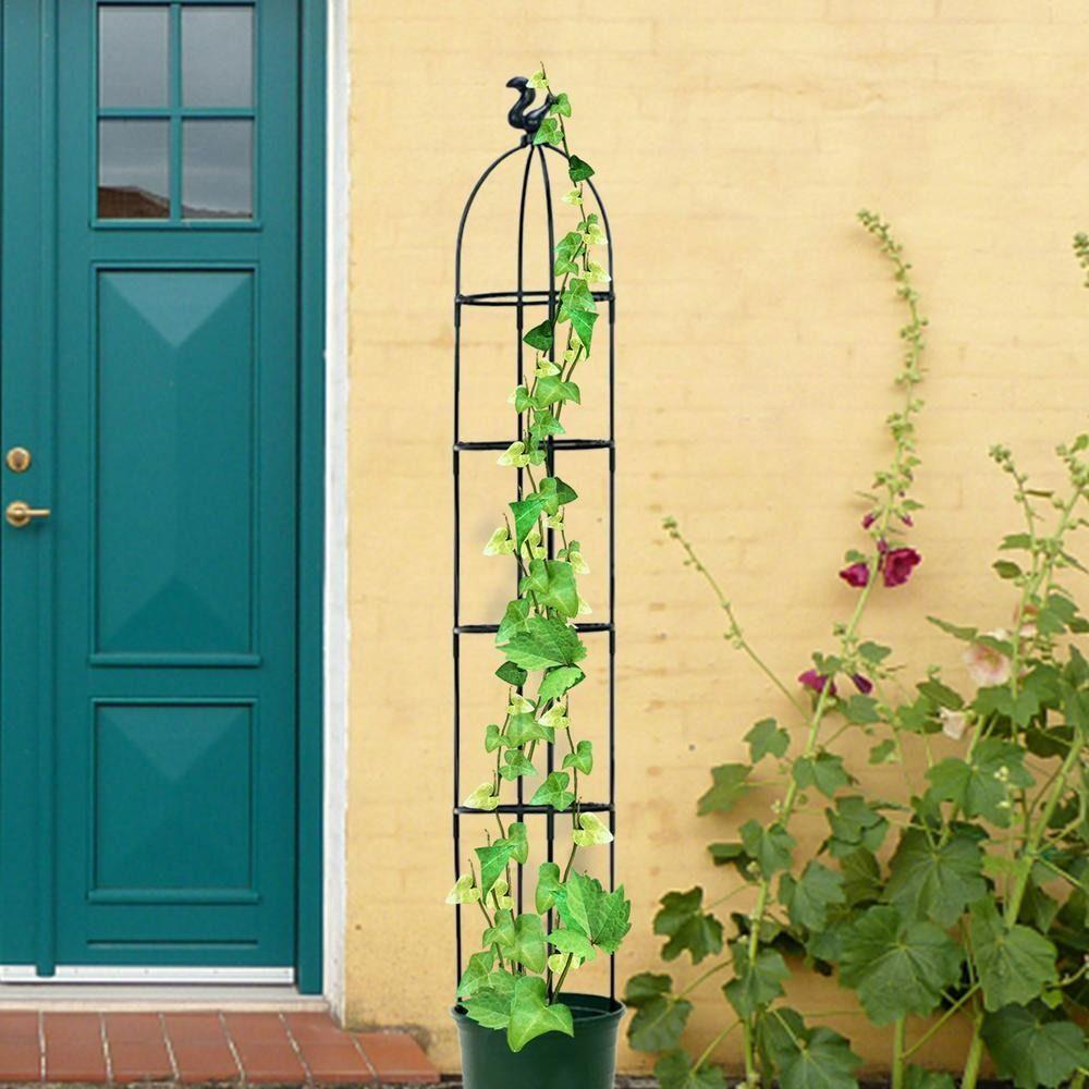 Rose Tomato Balcony Gardening Support Rod Planting Rack Climbing Vine Rack Flower Pot Holder