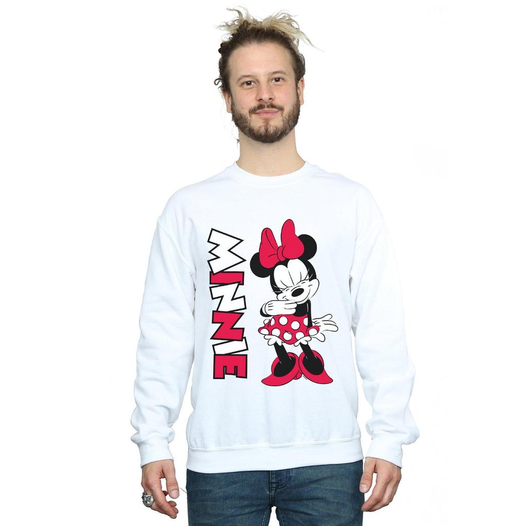 Disney Mens Minnie Mouse Giggling Sweatshirt