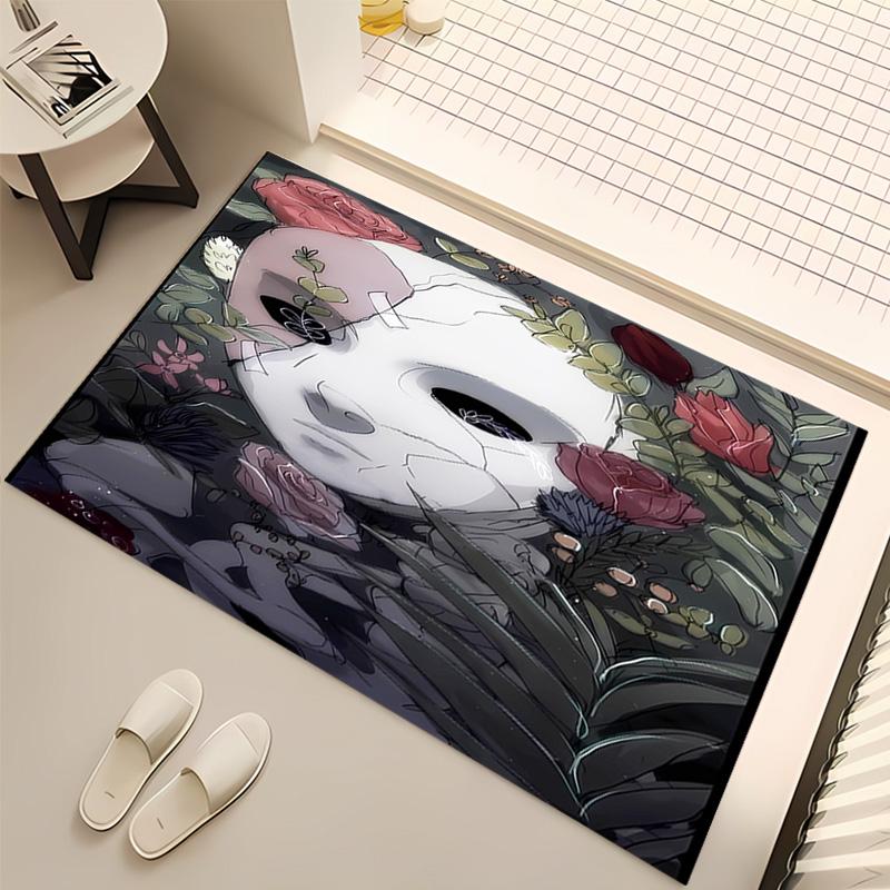 1pc Sally Face Print Area Rug - Soft, Washable Non-Slip Indoor Mat, Living Room, Home Office Decorative Rug,Office Decorative
