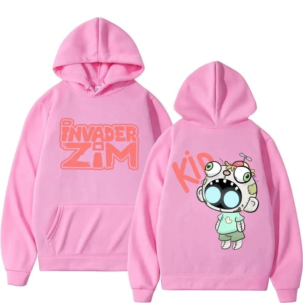 Animation Invader Zim Cartoon Graphic Hoodies Men Women Autumn Winter Fleece Streetwear Tops