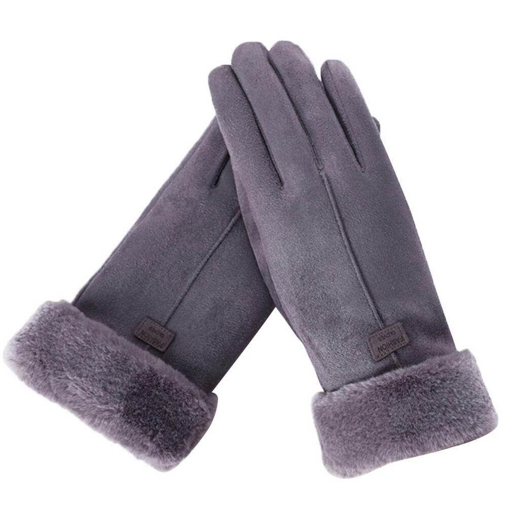 Fashion Women Gloves Autumn Winter Cute Furry Warm Mitts Full Finger Mittens Women Outdoor Sport Female Gloves Screen