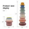 Baby Silicone Stacking Cups Montessori Building Block Bpa Free Hourglass Toys Early Educational Stack Tower Gifts For Boys Girls