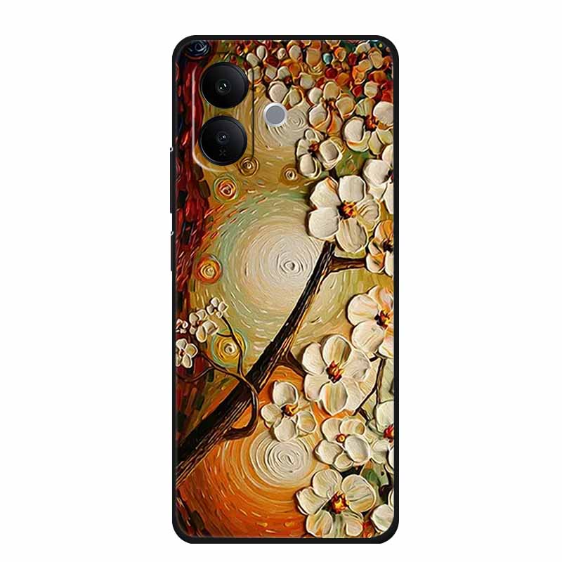 3D Тисненый Чехол Для Vivo V60 lite V2530 Чехол Для Телефона Ударопрочный Силиконовый Мягкий Чехол Для Vivo V60 lite 2025 Задняя Крышка Чехол Funda