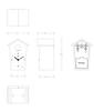 KOOKOO Bird House Mini White Wall Clock Подарок внуку Современные часы с кукушкой Подарок на годовщину Интерьер Координатор Милые настенные часы Часы с кукушкой
