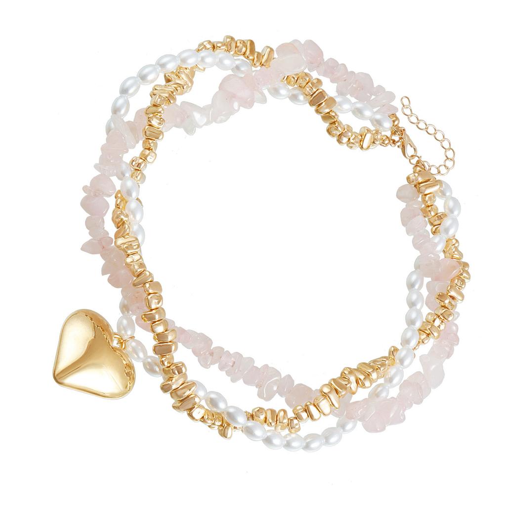 Fashionable Beads Necklace Handmade Necklace Multilayer Delicate Neck Chain Suitable for Fashionable Lover Present