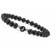 Black White Stone 26 Letters Bracelet Handmade DIY for Women Men Couple Jewelry Friendship Lucky Bead Elastic Bracelet Kids Gift