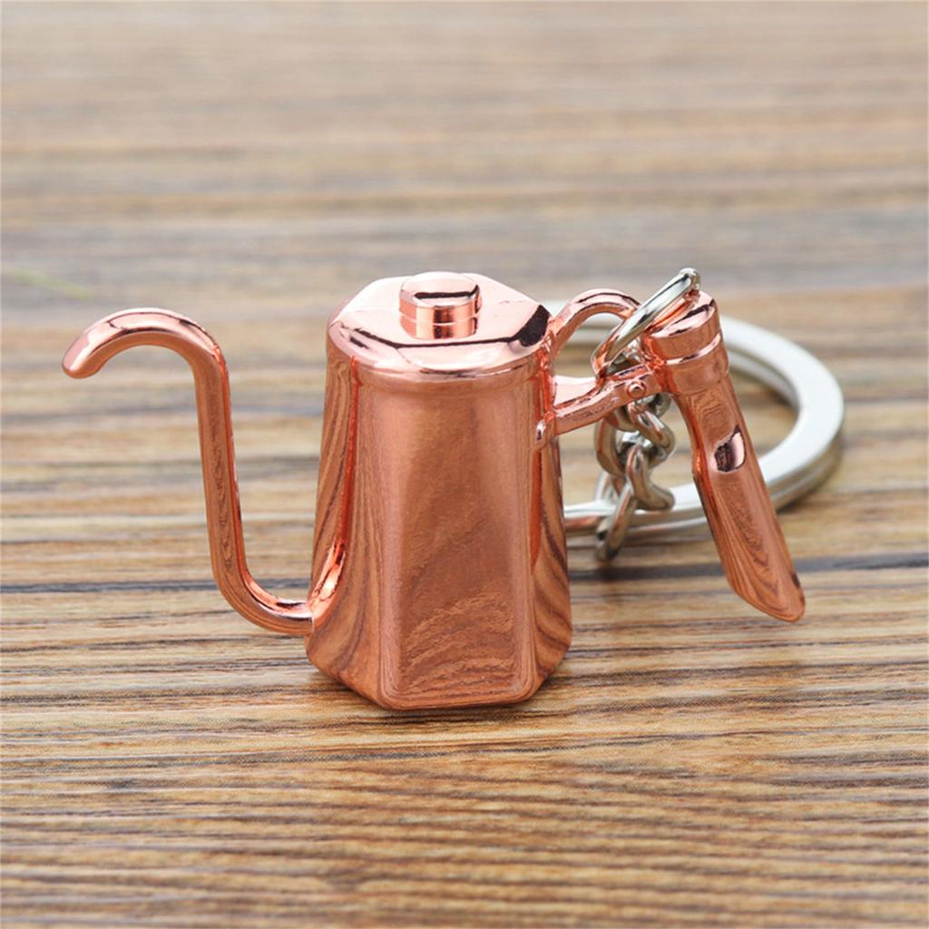 Кофейная культура Символический брелок-портафильтр Аксессуар для эспрессо-машины Подвеска для сумки Металлическая текстура Подходит для подарка