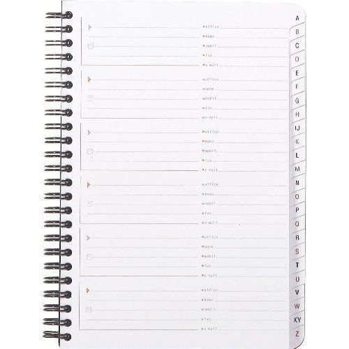 Rhodia Rhodiactive Carnet d'adresse A5 à spirale 160 pages avec pochette carton Orange