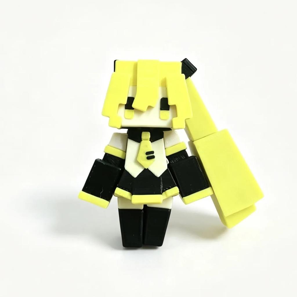 3 Miku Teto Yabe Cute Pixel Dolls Art Style Action Toys Backpack Decoration Anime Fans Birthday Gifts Collectibles